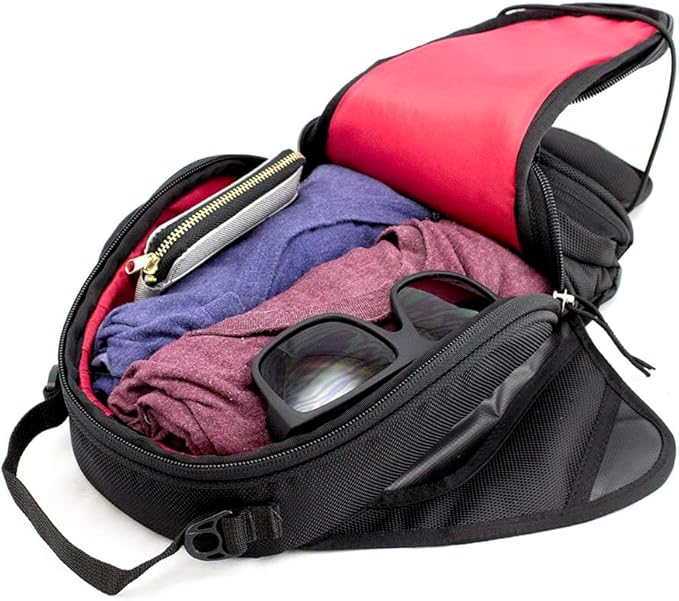 Chase Harper USA 1602M Black Manta X2 Magnetic Tank Bag - Water-Resistant, Tear-Resistant, Industrial Grade Ballistic Nylon with Anti-Scratch Rubberized Polymer Bottom, Super Strong Neodymium Magnets