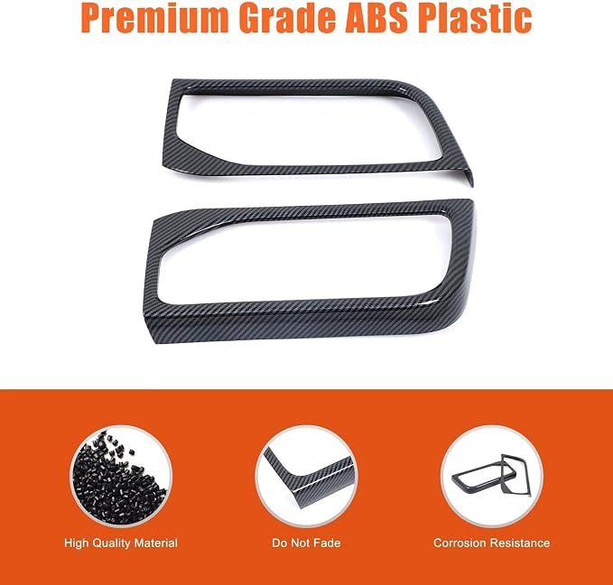2Pcs Third Row Cup Holder Panel Cover Compatible with Toyota Grand Highlander 2024 2025 2026 Fit for 2024-2026 Grand Highlander ABS Accessories(Carbon Fiber)