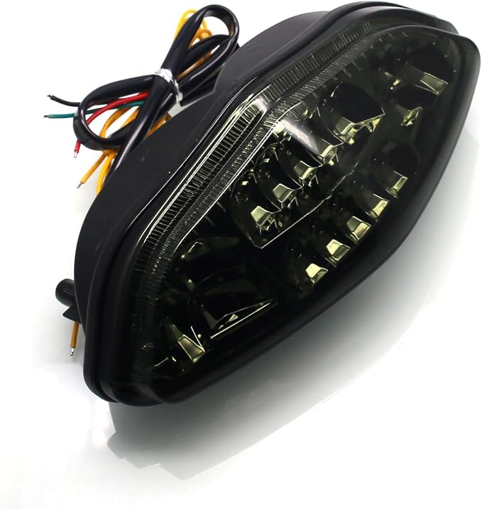 MZS Motorcycle Tail Light, LED Integrated Turn Signal Blinker Smoke Lens Compatible with DL650 Vstrom 650 2004-2011 / DL1000 Vstrom 1000 2002-2012