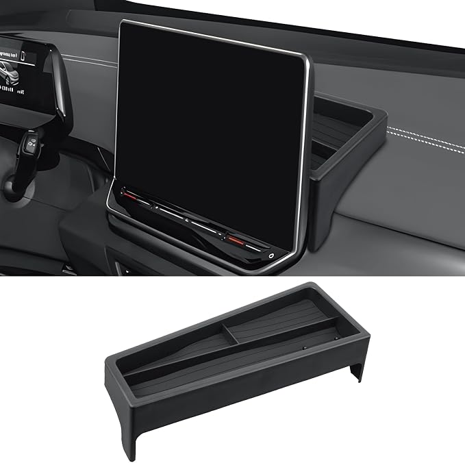 CDEFG for 2025 2026 VW ID.4 Center Console Organizer Dashboard Storage Tray 12.9-Inch Touchscreen for 2025 2026 VW Volkswagen ID.4 Accessories Dash Organizer 12.9" Behind-Screen Tray