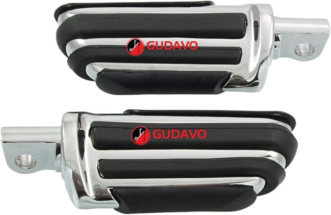 Motorcycle Aluminum Front Or Rear Foot Pegs Footboards Chrome Foot Pedal Footrests For Harley Davidson Street 750 XG750 Street 500 XG500 modele Touring 1988-2019 (Style: 6)