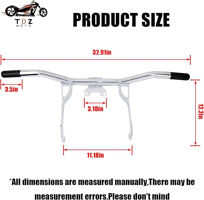 2014-2023 TDZ 1-1/4" Chrome Crash Bar Engine Guard for Harley Touring Street Glide Road Glide Road King Electra/Ultra Models【Buying Colorful Wheels for Matching is More Fashionable】