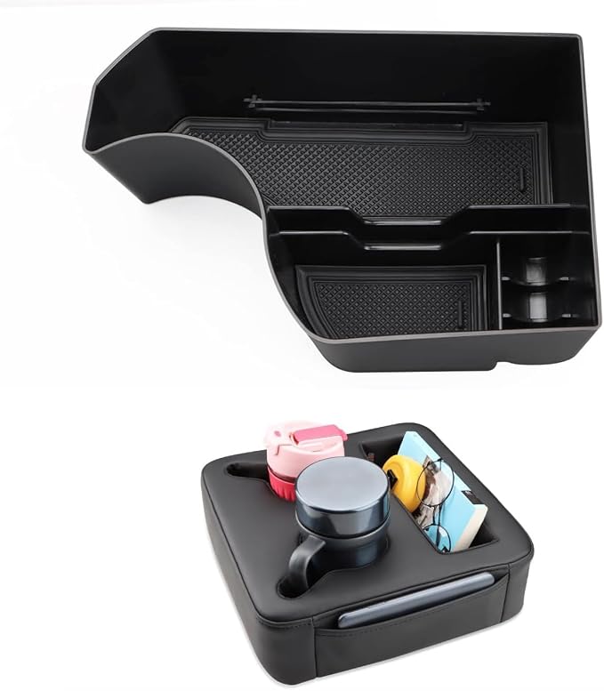 MARCHFA Center Console Organizer Tray Compatible for 2023 2024 2025 Kia NIRO with Cup Holders for Car Backseat