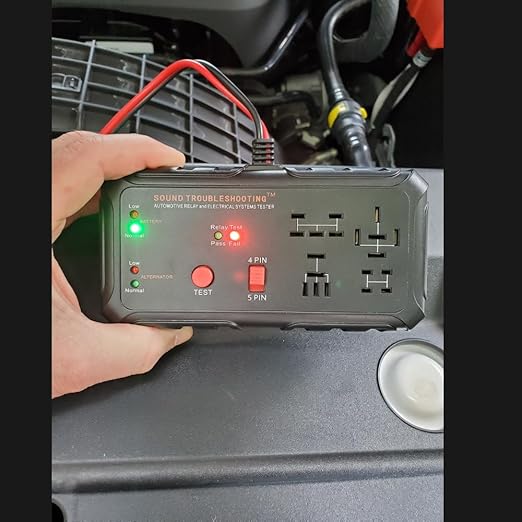 12V Automotive Relay Tester, Car Battery & Alternator Test Kit | Relay Switch & Circuit Inspector | Tests 4 & 5 Pin Relays | Battery Tester | Alternator Tester | Sound Troubleshooting | Patented