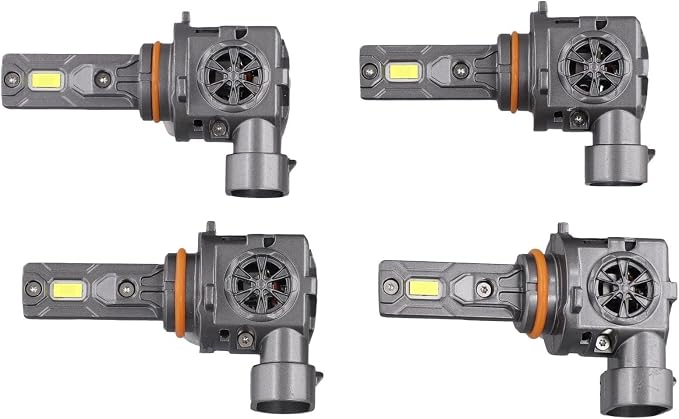 Termitor Latest 9005 9006 LED Bulbs, 100,000LM Brightness Hi/Low Beam, 85000+ Hours Long Service Life, 6500K Cool White, Real 1:1 Halogen Size 9005/HB3 9006/HB4 Fog Lights, Plug N Play, Pack of 2