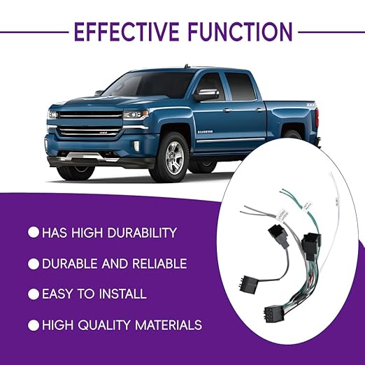 Harness Adapter Kit with ANC Defeat Harness Fit for Silverado Sierra 2014~2018, for Camaro 2016~2024, for C7 Corvette 2014~2019, Compatible with Select GM Vehicles with Bose Stereo