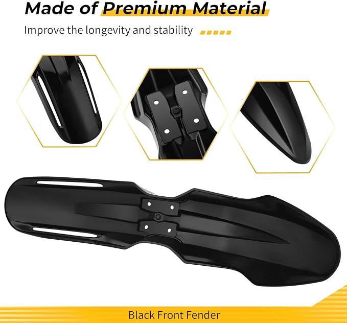 M MATI Black Front Fender for Suzuki DR-Z400SM 2005-2008 2013-2024 53111-29FA0-019 53111-29FA0-YLW 53111-29FA0-30H 53111-29FA0-YUD