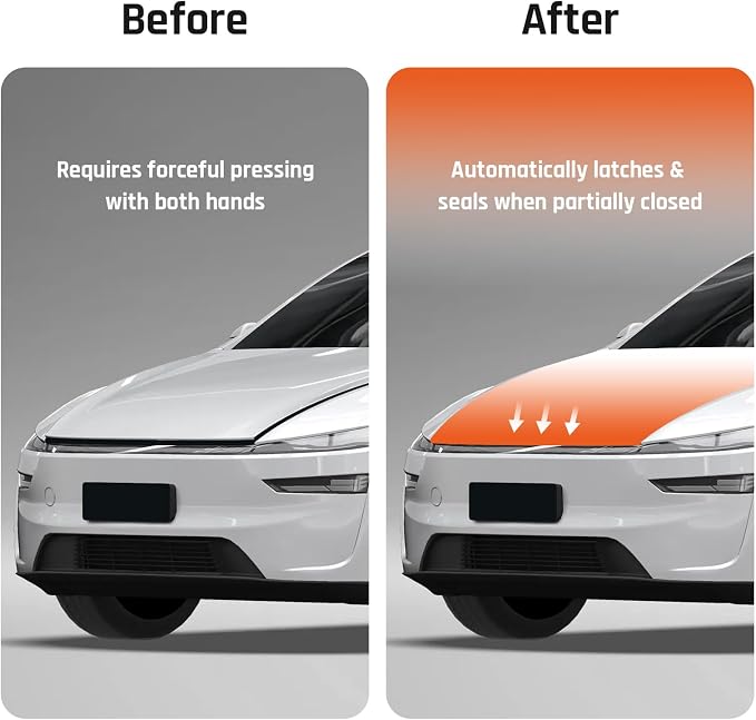 Hands-Free Automatic Frunk Closer for Tesla Model Y Juniper 2025 2026 - Power Front Trunk Lock with Soft Close - Easy Installation Accessory
