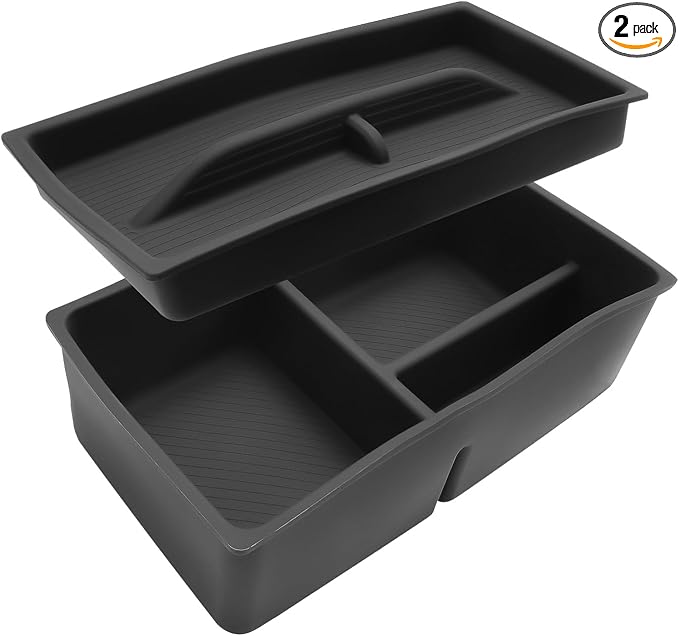 CDEFG Upgraded 2Pcs for 2026 Lexus RX Center Console Organizer for 2023-2025 2026 Lexus RX (350h/450h/500h) Accessories Middle Console Organizer Armrest Storage Box