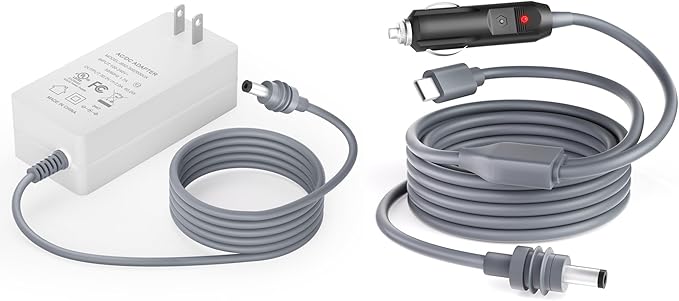 30V 2A 60W Power Supply Adapter for Starlink Mini UL Listed 4.6FT Power Cable Fast Charger with 10FT Starlink Mini Cable Car Charger USB C to DC Power Cable 2 in 1