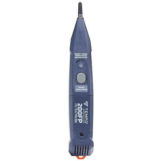 TEMPO 200FP Multifilter Wire Tracer Probe | Premium Amplifier Cable Toner with DSP, Flashlight, Variable Gain, 60Hz Power Hum Filter