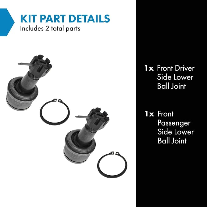 TRQ Front Lower Ball Joint Set Compatible with 2000-2005 Ford Excursion 1999-2022 F-250 Super Duty F-350 Super Duty