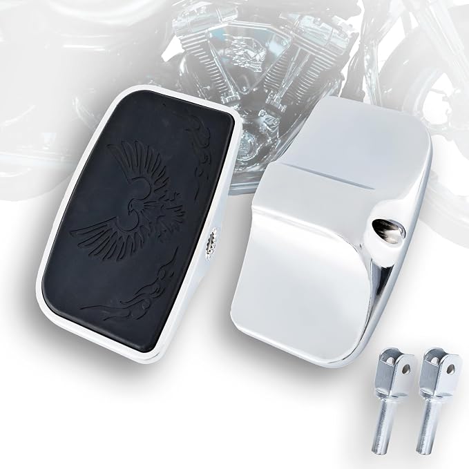 Driver Footpeg Passenger Peg Floorboard Footboard for Honda Shadow Spirt Aero Phantom Magna Stateline Fury Vtx VT750 VTX1800 VT1100 VT1300 Etc (Eagle, Chrome)