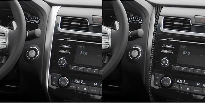 Soft Real Carbon Fiber Compatible with Nissan Altima 2013 2014 2015 2016 2017 2018 Interior Accessories Central Control Navigation Screen Side Panal Decorative Strip