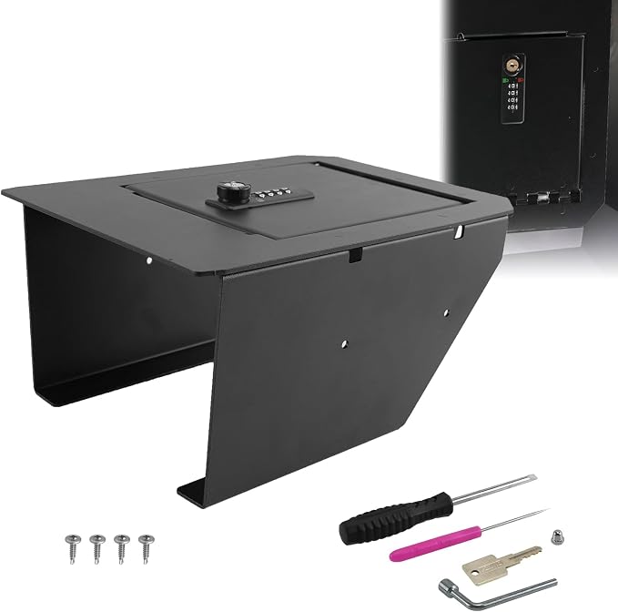 Sporacingrts Secure Center Console Lock Box for Tesla Cybertruck (2023-2024) – 4-Digit Combination Gun Safe & Storage Vault, Anti-Theft Interior Organizer – Heavy-Duty Vehicle Accessory