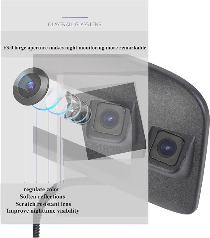 DYRDINSHOW Tailgate Handle Backup Camera for 2007-2014 Tundra Tailgate Handle Rear View Reversing Backup Camera(Color: Black)