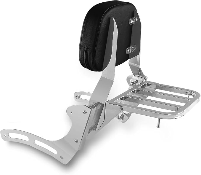 Sissy Bar & Luggage Rack for Kawasaki Vulcan 900 Chrome | VN900 Classic Custom 1996-2023 Motorcycle Passenger Backrest