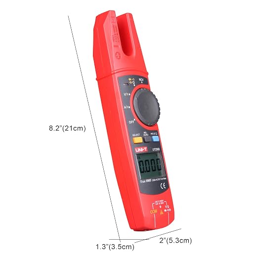 UNI-T Electrical Tester UT256B Open Jaw Fork Non-Contact Voltage Meter True RMS 6000 Counts AC DC Current AC DC Voltage Resistance Capacitance Diode Test NCV Relative Mode Continuity Buzzer
