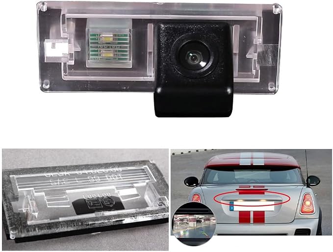 Car Rear View Back up Vehicle Camera Parking Reverse Camera Replacement for BMW Mini Cabriolet FWD R50 R52 R53 Cooper S E65 E66 E67 730Ld 730i730d, 740d, 740i, 745d, 750i,760i, Saloo Mimousine