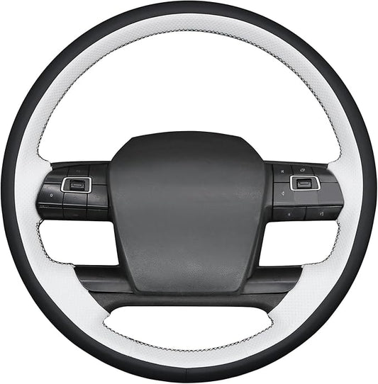 MEWANT Hand Sewn 3D Style Steering Wheel Cover Wrap for Volvo VNL VNR FM FH 2017-2025 Steering Wheel Accessories for Volvo FM