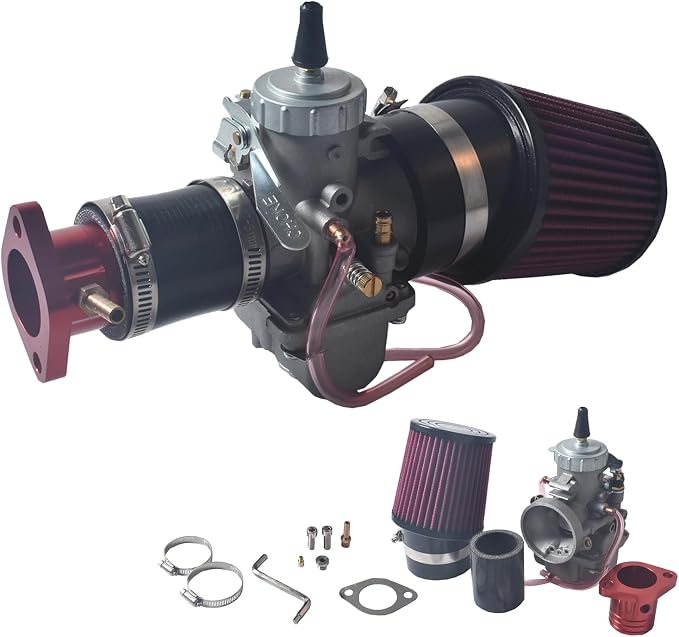 SJVLXHI VM34 Carburetor Kit, For GX390 / 420cc Predator,58mm Air Filter Red
