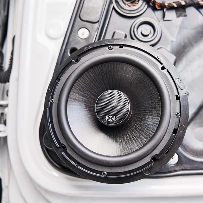 NVX VSP65 6.5" Premium Car Speakers, 600W Max, 200W RMS, 2-Way 6-1/2 inch Coaxial w/ 1" Silk Dome Tweeters & Built-in X-Overs, Easy to Install in Cars/Trucks/Doors (Pair)