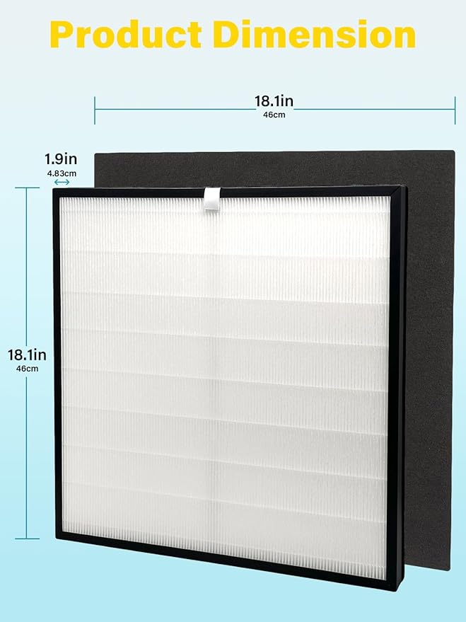 1183050K Replacement Filter Compatible with Whirlpool Whispure Whispure Pro 2000 WPPRO2000 Series Air Purifiers,high - efficiency air filter Activated Carbon Pre-Filters