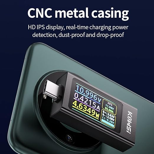 Diymore USB C Power Meter Tester,USB C Tester Digital Multimeter with LCD Display,Digital Voltmeter Type C Voltage and Current Tester Fast Charging PD3.1 Protocol Testing,240W/40V/12A Capacity 2PCS