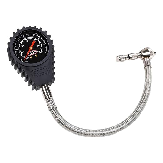 ARB ARB600A Updated Analogue Design E-Z Deflator Kit PSI/BAR Tire Pressure Gauge Rapid Air Down for 4x4 Offroad Adventures Include Recovery Gear Pouch - 2026 Launched