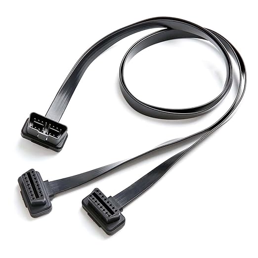 bbfly-B4 OBD II OBD2 16 Pin Splitter Extension 1x Male and 2X Female Extension Cable Adapter 1FT/30CM (10 Pack)