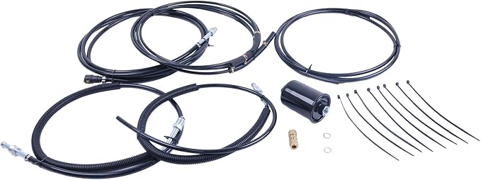 HOLDWELL Fuel Line Replacement Kit NFR0008 FL-GM43C-V Compatible with Chevrolet/GMC Suburban 1998-1999 (Black, 1x Kit)