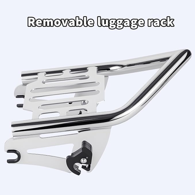 Detachable Luggage Rack for Harley Touring 2009-2026 Street Road Electra Glide/Road King, Chrome（Classic）