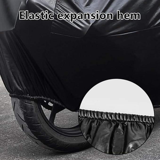 Motorcycle Cover Soft Stretch Waterproof Motor Cover Dustproof Durable Motorbike Cover for Indoor and Outdoor, 96 inches