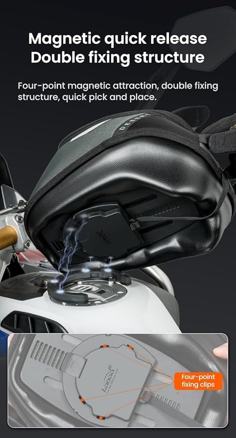 Loboo Tank Bag Ring Quick Disassembly And Non-Contact With The Paint Surface Of The Fuel Tank Will Not Damage The Paint Surface, Compatible With Kawasaki Versys 650 1000 Z1000 Z 900 RS