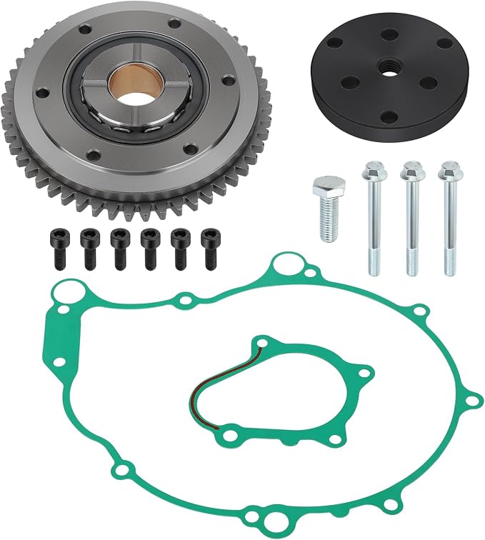 Starter Starting Clutch One Way Gear Bearing Gasket Flywheel Puller Kit for Yamaha Raptor 660 YFM660R 2004-2005 OEM# 5LP-15515-20-00 5LP-15590-10-00 5LP-15455-00-00 5LP-15451-00-00
