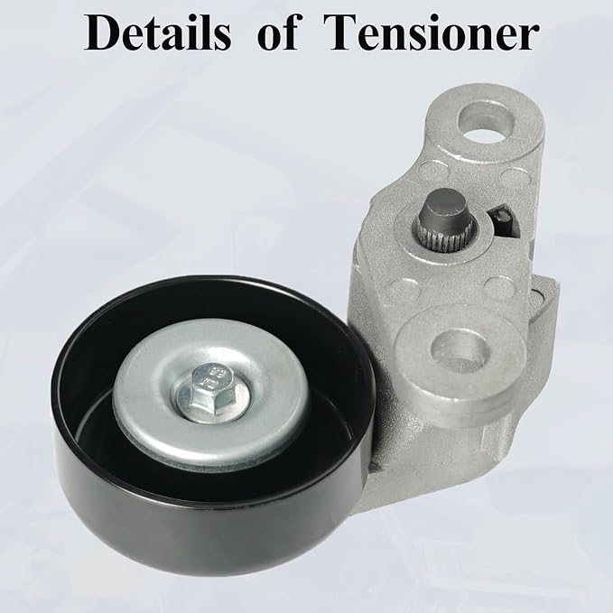 A/C Drive Belt Tensioner Kit Fits for Chevy Silverado 1500 Avalanche Express Suburban Tahoe GMC Savana Sierra Yukon Cadillac Escalade 1999-2008, P/N: 19311139, 38159, ACK040378HD