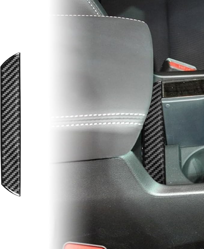 Black Soft Carbon Fiber car Interior armrest Box Lower Decoration 1/Piece Decorative Sticker Suitable for Acura TSX 09-14 Carbon Fiber car Interior