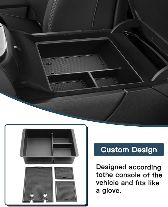 2025 2026 Armada Center Console Organizer for 2026 Nissan Armada Accessories ABS Material Armrest Console Glove Tray Compatible with 2025 2026 Nissan Armada SV/SL/Platinum/Pro-4X/Platinum Reserve
