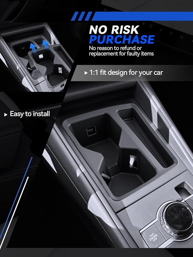 for Tiguan Center Console Organizer 2025 2026 VW Tiguan Accessories Armrest Console Organizer & Front Center Console Storage Tray & Cup Holder 3PCS
