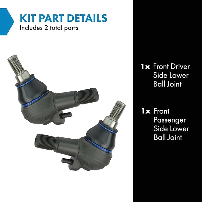TRQ Front Lower Ball Joint Set Compatible with 1992-1993 Mercedes-Benz 300SD 300SE 1992 400SE 1993 400SEL 500SEC 500SEL 600SEC 600SEL 1998-1999 CL500 CL600 1994-1999 S320 1994-1995 S350 S420 S500 S600
