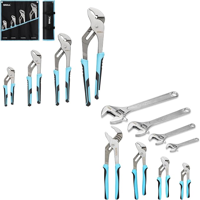 SHALL Groove Joint Pliers & Wrench Set