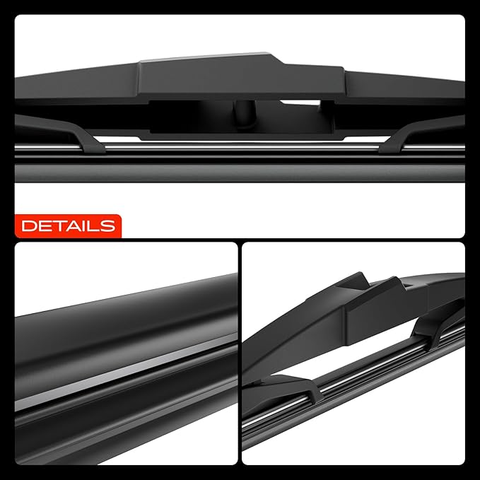 A-Premium 26"+20"+14" Windshield Wiper Blades Compatible with Chrysler Pacifica 2017-2024 - Front Rear Wipers Blade Set, Hook/RL2 Arm Connector, with Wear Indicator & Towel (Pack of 3)