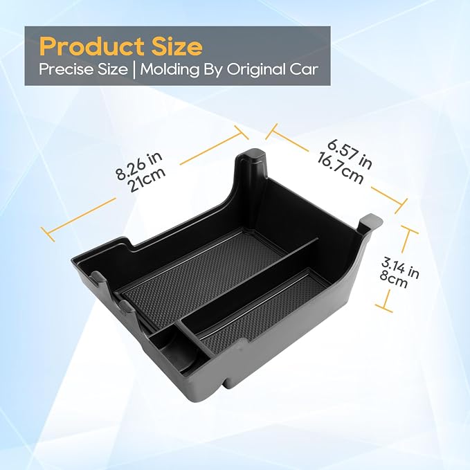 for 2025 Ford Edge Center Console Organizer Tray for 2021-2025 SE/SEL/ST-Line/Titanium/ST Middle Console Storage Insert Tray Arm Rest Organizer for 2025 Ford Edge Accessories Black