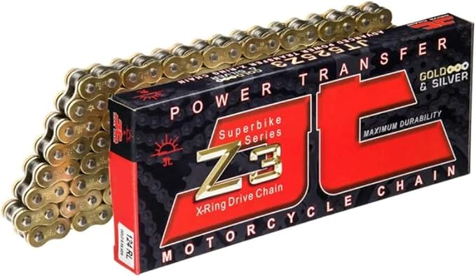JT Chain JTC525Z3GS122RL (525 Series) Gold 122 Link Super Heavy Duty X-Ring Chain with Connecting Link