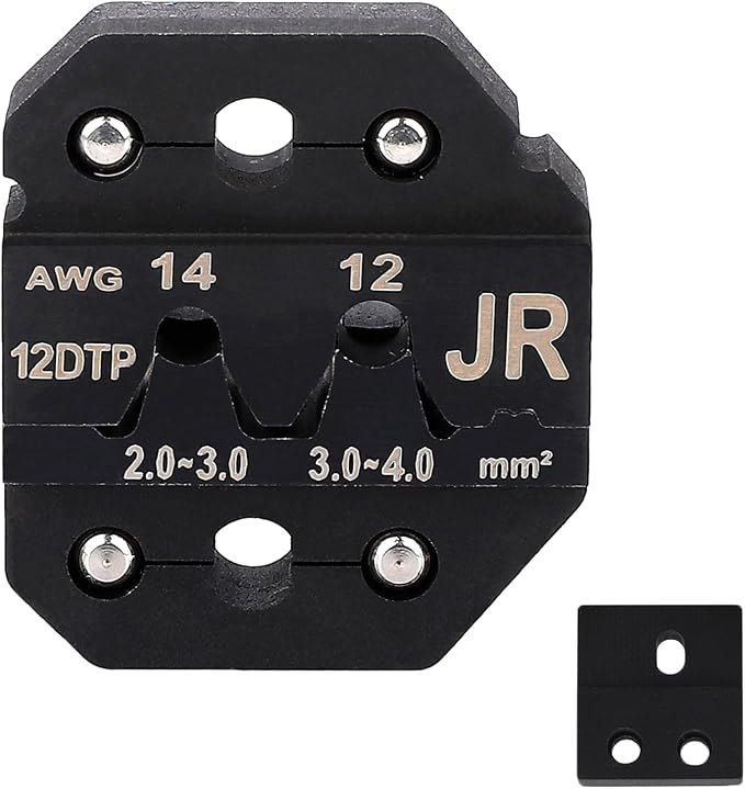 JRready ACT-12DTP Crimp Die for Open Barrel Crimping Tool ACT-LY Frame, Deutsch DTM Connector Pin Crimp Die for Size 12 Stamped Contacts(12-14AWG)