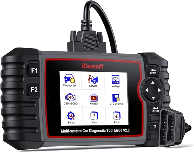 OBD2 Diagnostic Scan Tool for Mercedes Benz/Sprinter, iCarsoft M900 V2.0 Scanner Code Reader for Engine, Transmission, ABS, Airbag Systems, Oil/SAS/EPB/ETC/INJ Reset,Battery Test