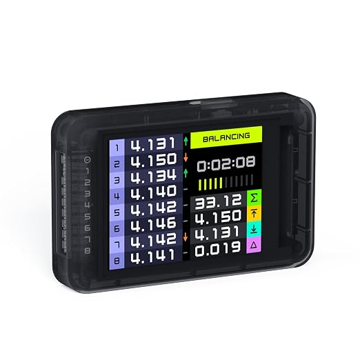 ISDT BL8 LiPo Battery Tester 2S-8S Smart Active Balancer XH2.54 Cell Voltage Tester for RC Batteries with High-Precision Color Screen App and Remote Control