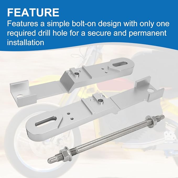 Swing Arm Extension Kit Compatible with Razor MX650 SX500 MX500, 4''-5'' Widening Axle Extension, Silver