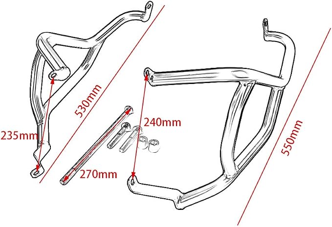 Motorcycle Black Steel Highway Crash Bars Crashbar Stunt Slider Cage Engine Guard Frame Falling Protectors Bumper for Su.zuki GSX-S GSXS GSX S 750 GSX-S750 2017 2018 2019 2020 2021 2022 2023