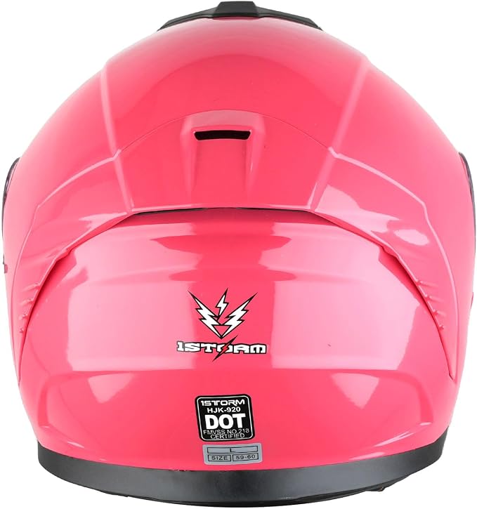 1Storm Motorcycle Street Bike Modular/Flip up Dual Visor Sun Shield Full Face Helmet HJK920